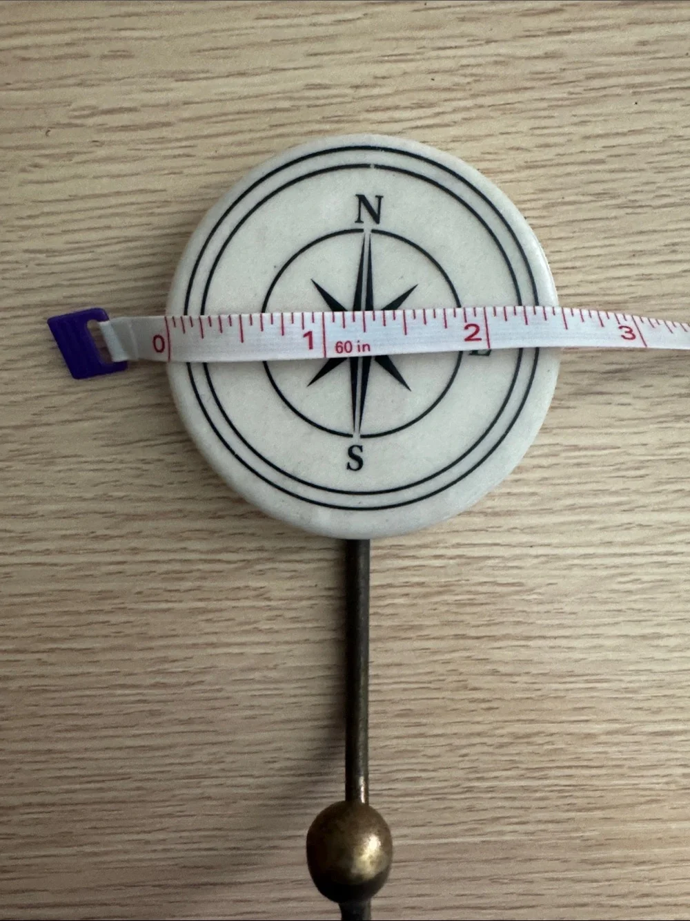 Compass Ceramic Wall Hooks - White and Black (Unknown Brand)